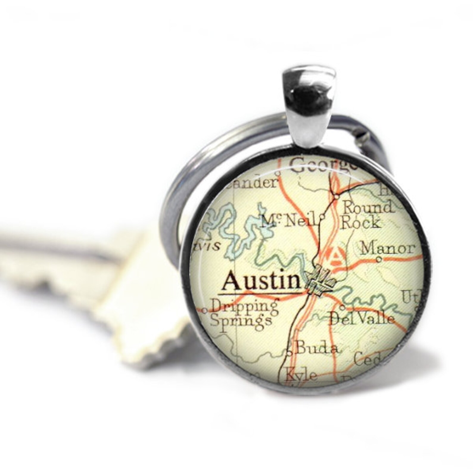 Texas Map Charm Texas Jewelry Map Necklace Pendant Austin Etsy