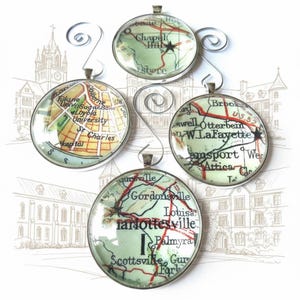 University Map Ornament, College Town Ornament, Gift for Graduate or College Student, Custom Grad Ornament, College or Alumni Ornament