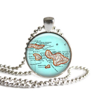 Maui Islands Map Necklace Pendant Charm, Molokai, bachelorette gift, Hawaiian Jewelry, Maui necklace, Maui Hawaii keychain, men key chain