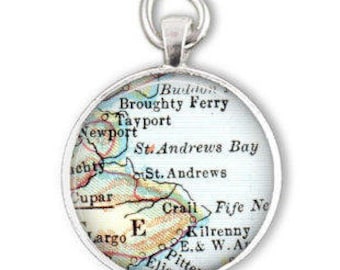 St Andrews Scotland map ornament, gift for dad, husband gift for christmas, Scotland golf gift, Golf Player Gifts, Male Gift Idea
