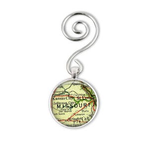 Missouri Map Ornaments, Aunt gift, Grandma gift, Saint Louis map ornaments, sister ornament, personalized Kansas City map ornament St. Louis