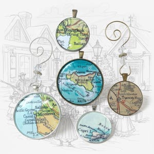 Custom Map Ornament – Places We’ve Traveled Keepsake Gift