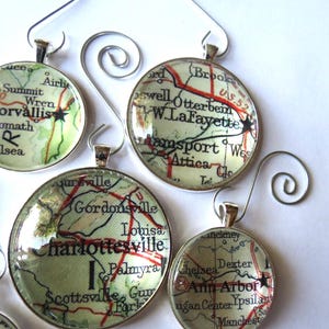 Custom College University Map Gift, College Ornament, College Student, Map Gift, University Ornament, State University, College Student Gift
