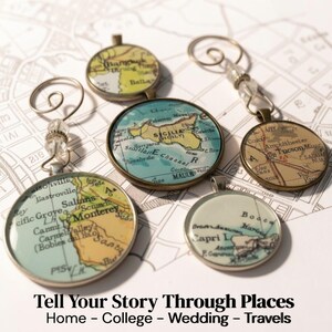 Cozumel Map Ornament: Playa Del Carmen, Vintage Travel Gift, Bronze Gift image 7