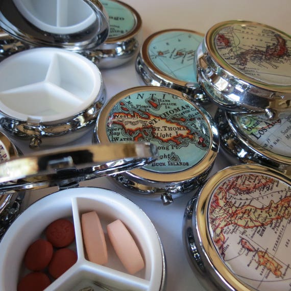 Personalized Pill Box Pill Box for Purse Nurse Gift Gift Etsy