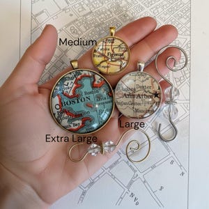 Cozumel Map Ornament: Playa Del Carmen, Vintage Travel Gift, Bronze Gift image 4
