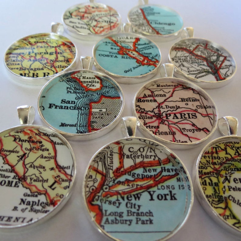 Custom Ornaments, Personalized Map Ornament, Unique pendant map ornament charms, Christmas Ornament, personalized gifts, Stocking Stuffer, image 3