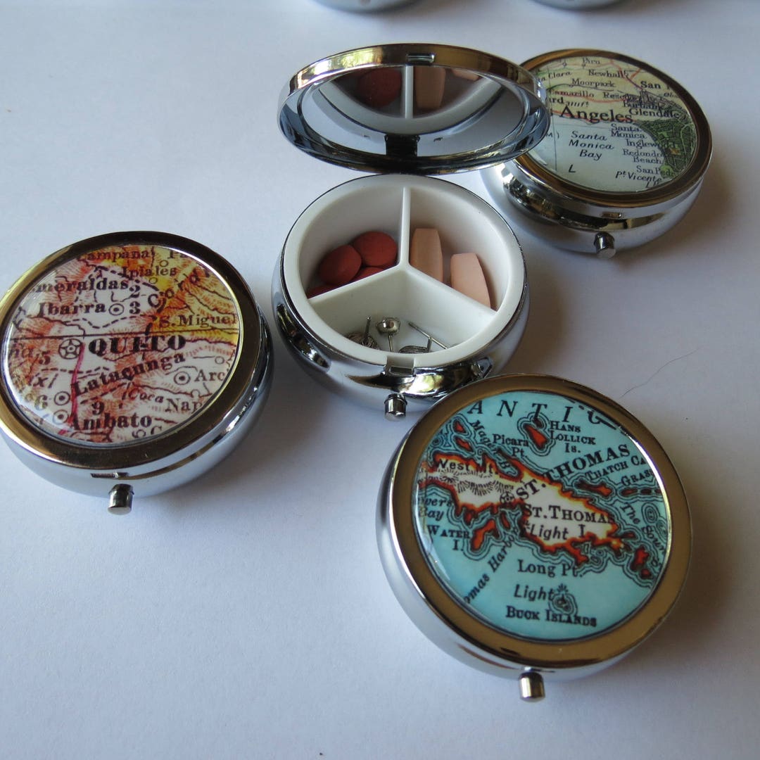 Personalize Pill Case, Cases for Purse, Vitamin Storage, Gift for Her