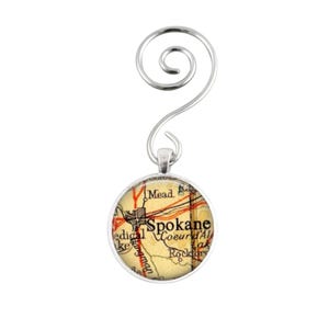 Spokane Map Ornament: Washington Vintage Map Gift
