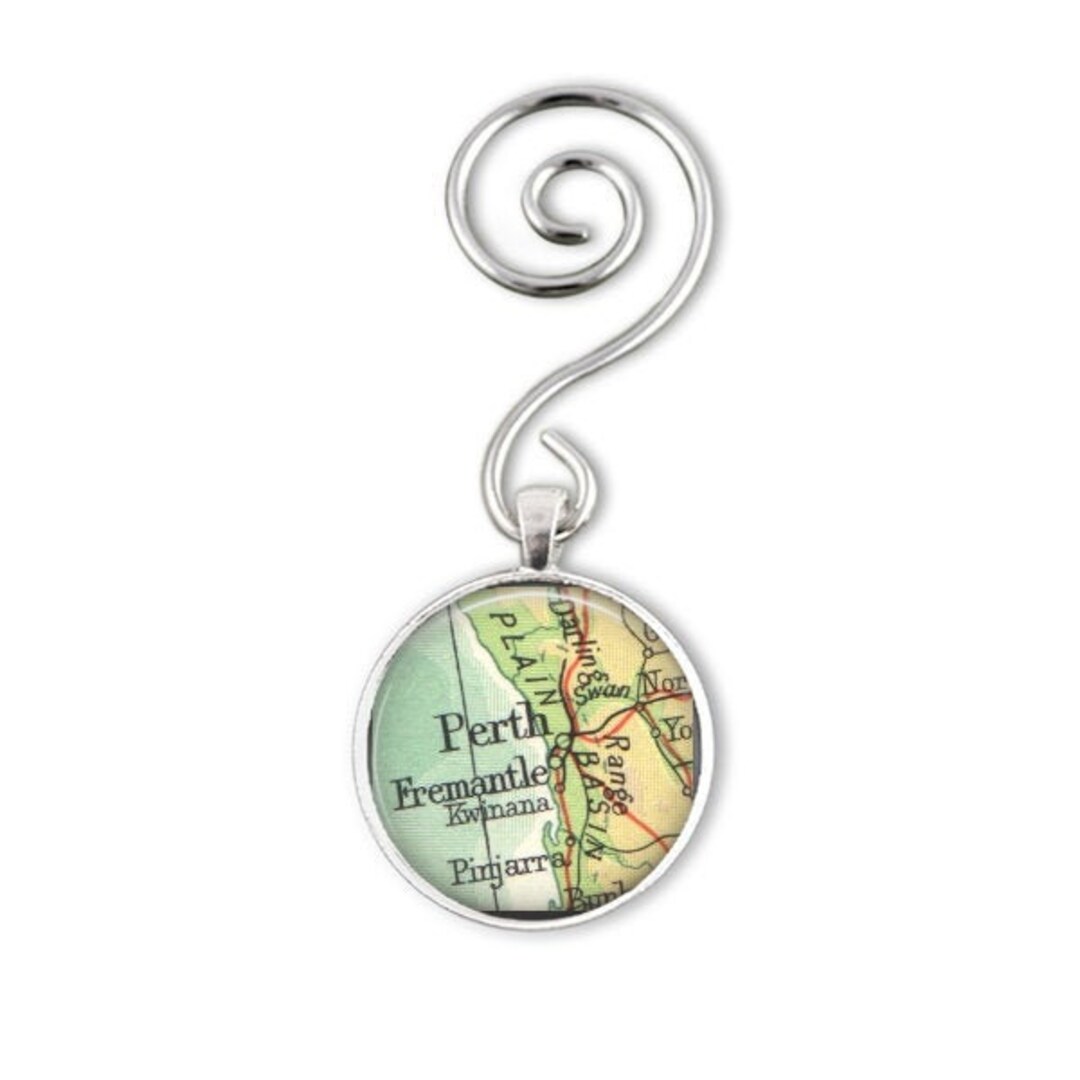Perth Map Ornament Perth Australia Travel Ornaments Etsy