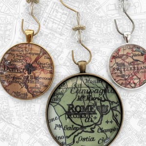 Cozumel Map Ornament: Playa Del Carmen, Vintage Travel Gift, Bronze Gift image 5