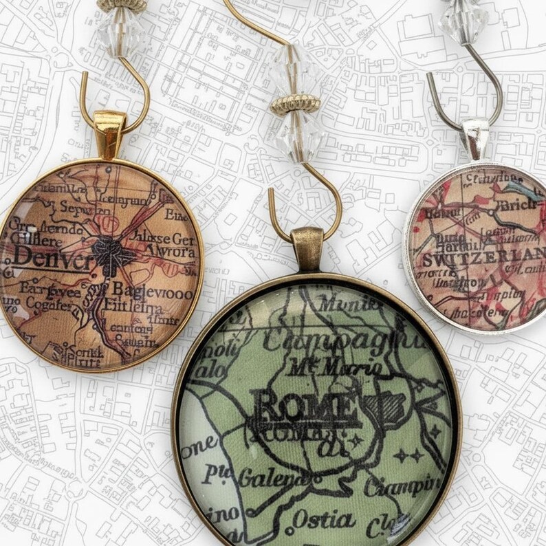 Cozumel Map Ornament: Playa Del Carmen, Vintage Travel Gift, Bronze Gift image 5