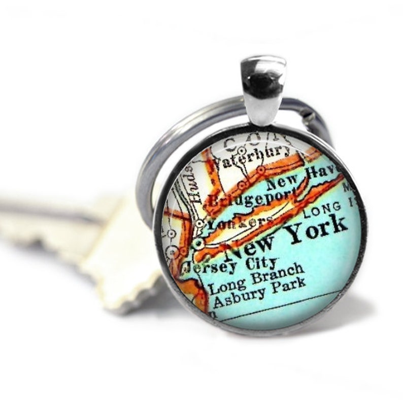 New York Keychain Custom New York Keychains Manhattan Key Etsy