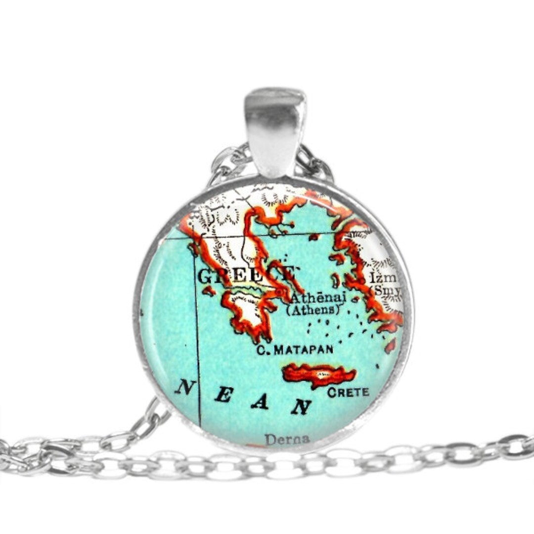 Collier Pendentif Carte Île Anjouan Comores Everyiod - Bijoux Mode Rétro Hip-Hop Chaîne