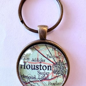 Houston Texas Key Chain, Houston keychain, Houston Texas gift, Texan keychain for men, Man Gift keychain, key chains for women, Houston tx