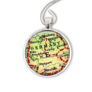 Handmade Germany Map Ornament: Travel Gift