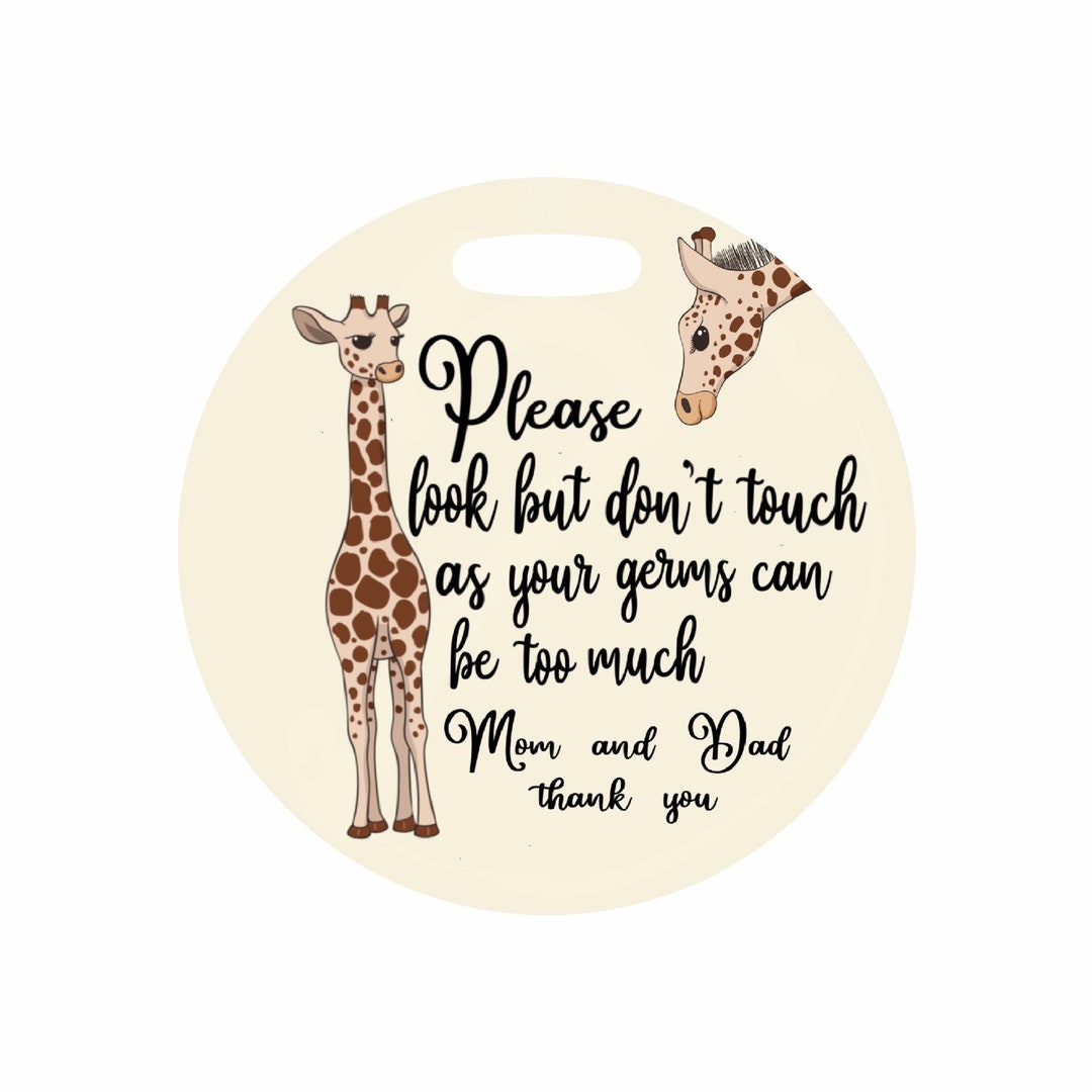 Baby Stroller tag, Please wash your hands before touching and no ...