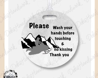 Baby Stroller Tag - Please wash hands - your germs are too big for me  - Preemie baby sign - do not touch baby - no kissing - preemie