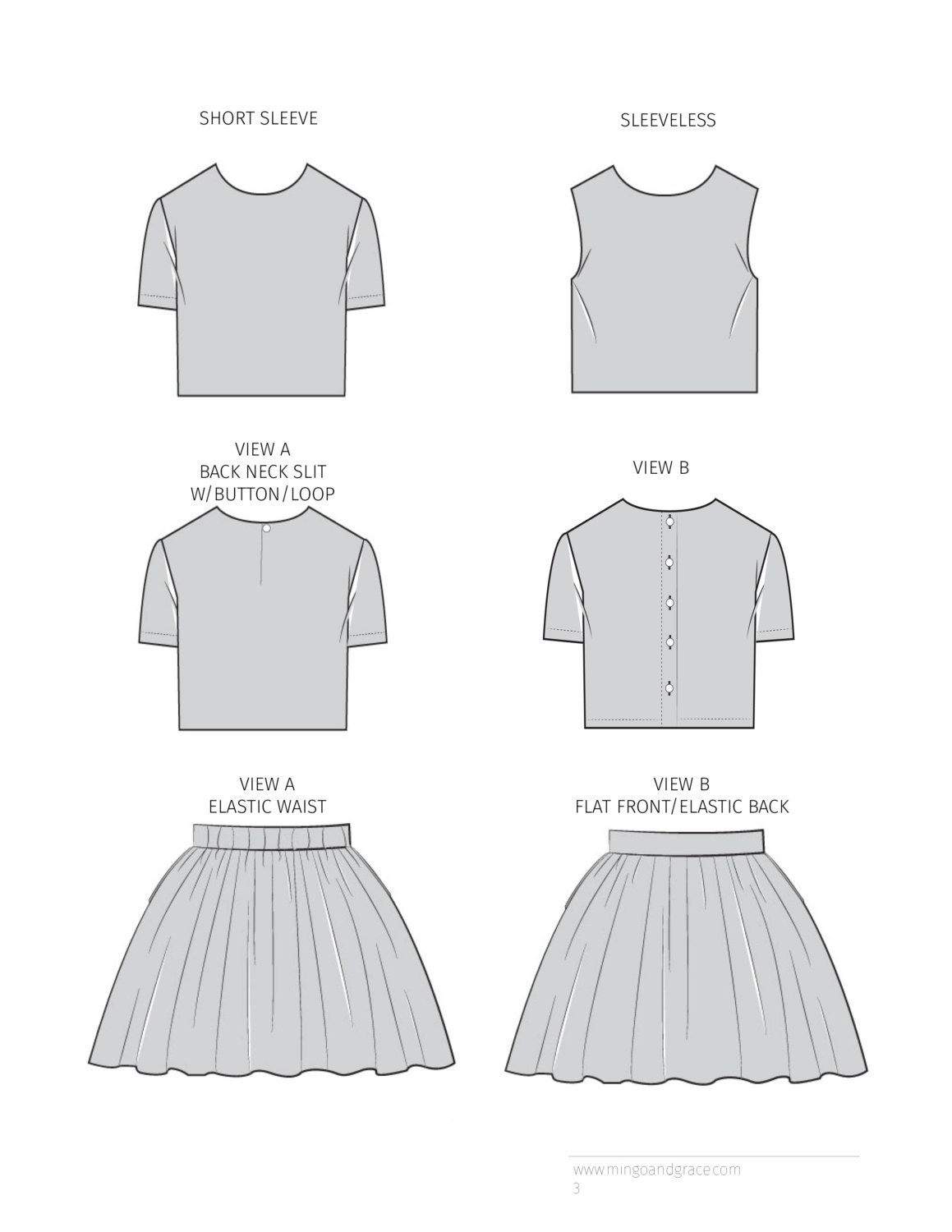 Gigi Crop Top Skirt Set PDF Sewing Pattern /MG2715 - Etsy Australia