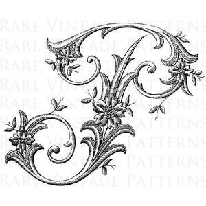 STENCIL alfabeto francese #1 grande lettera - P-Monogram iniziale Png trasparente e bianco Jpg sfondo immagini mano ricamo Sewing Pattern