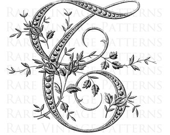 FRENCH ALPHABET STENCIL Large Letter - T - Monogram Initial Png Transparent and Jpg White Background Images Hand Embroidery Sewing Pattern