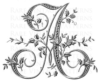 FRENCH ALPHABET STENCIL Large Letter - A - Monogram Initial Png Transparent and Jpg White Background Images Hand Embroidery Sewing Pattern