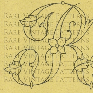 ALPHABET FLORAL FRANÇAIS 8 Lettres R-S-T-U-V-X-Y-Z Jpg 300 dpi Fichiers A4 taille avec image inversée Broderie à la main imprimable Motifs de couture