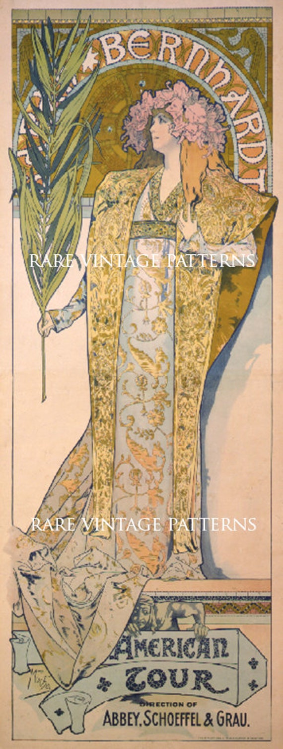 ALPHONSE MUCHA La Samaritaine with Sarah Bernhardt 1897 A3 Art Nouveau Poster