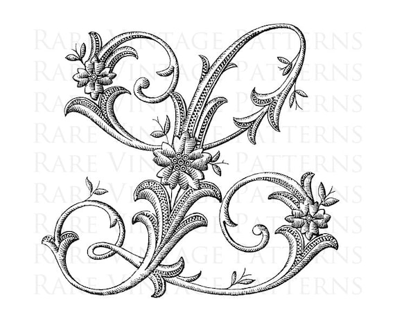 Fancy Vintage MONOGRAMS STENCIL Jpg Png Transparent Images 