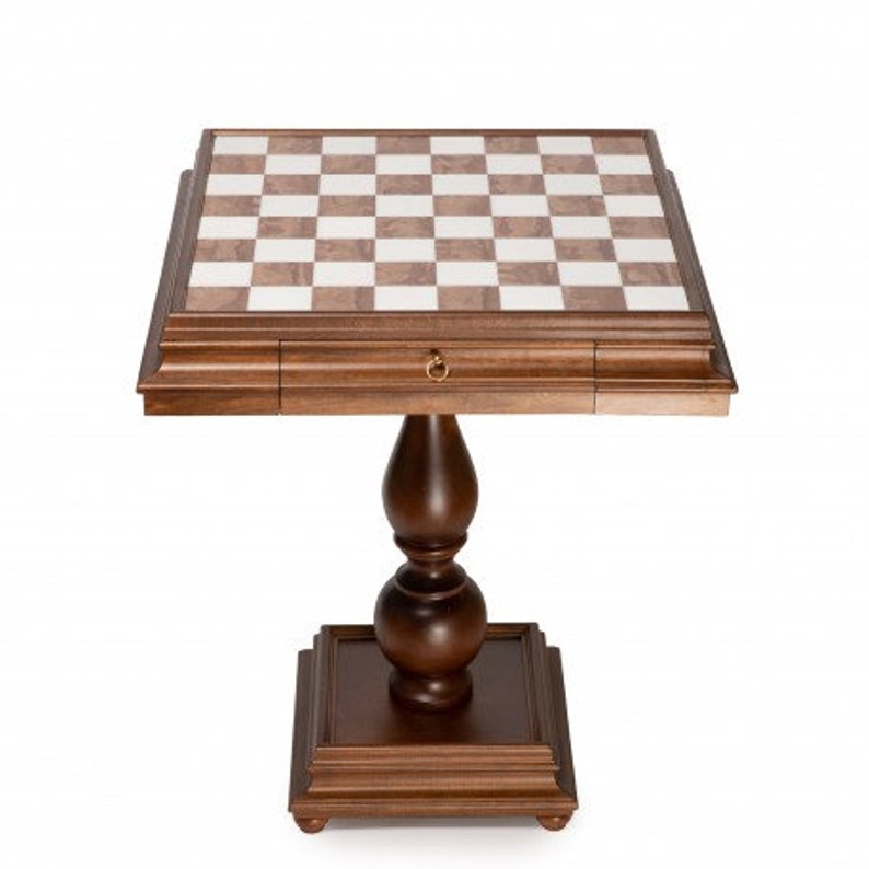 Wooden Chess Table With Beautiful Alabaster Top Made in Italy Etsy