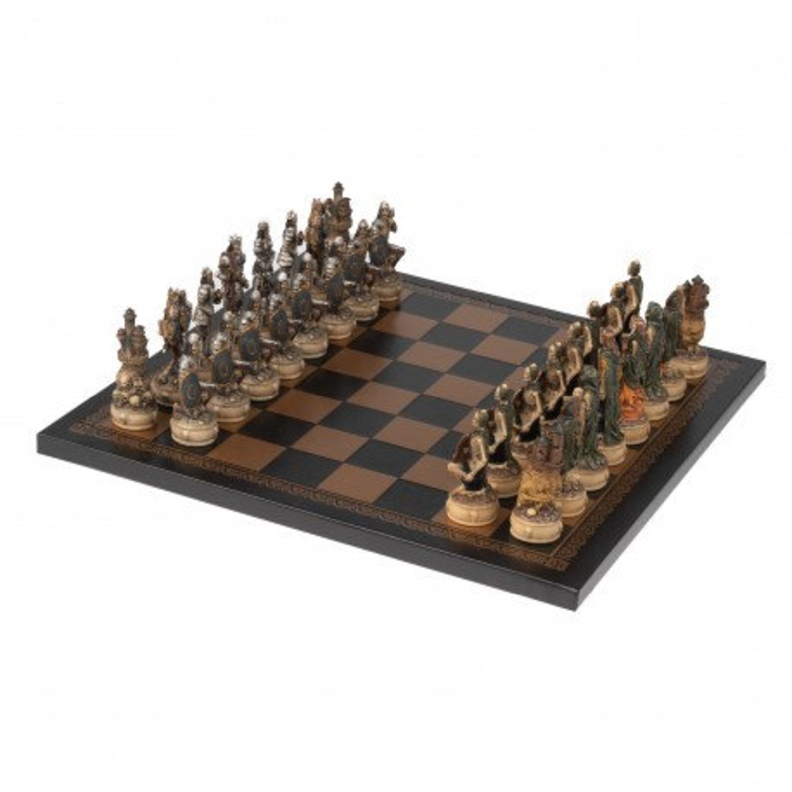 ZOMBIES Handpainted Chess Set with Leatherlike Chess Board Etsy