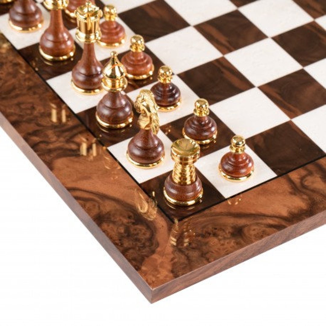 GALANT Exclusive Hand Carved Wooden Chess Set 58 x 58cm Extra Large chess  Board