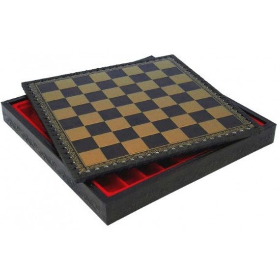 Superb ROYAL GAMBIT Incrusted Large Wooden Chess Set 50cm / 