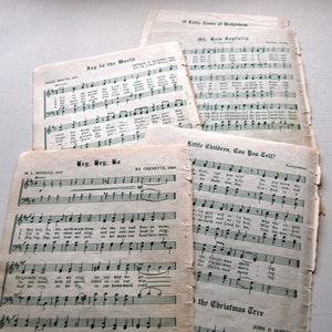 Vintage Christmas, Holiday Sheet Music Pack, 5 Pages image 3