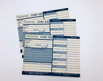 Vintage Amway Customer Record Cards