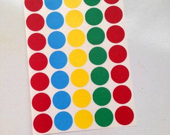 Round Dot Vintage Stickers, Color Coding Labels, Wafer Seals