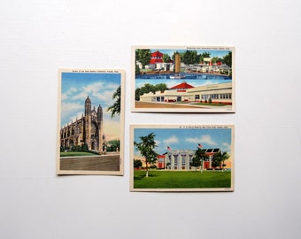 30 Vintage Toledo, Ohio Linen Postcards, Blank, 3 Views - Wedding, Scrapbook, Guest Book