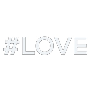 13" W  x 2.85" H String Art #LOVE Pattern / Template