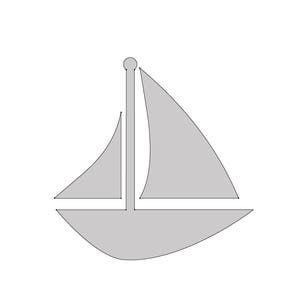 7.5&quot; W x 7.6&quot; H String Art Sail Boat Pattern / Template - Nautical