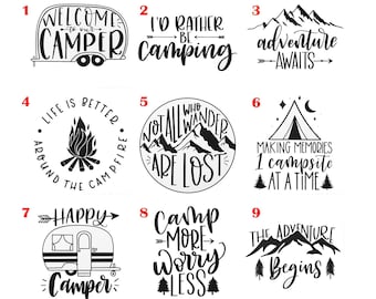 Stickers camper Adventure Car: stickers campingbumper