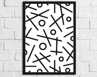 Abstracte 3 eenvoudige lijnen slaapkamer huis muurdecoratie print