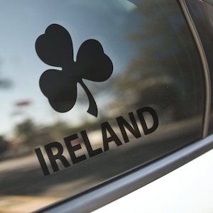 Irish Shamrock Car Decal: St. Patrick&#39;s Day Vinyl Sticker