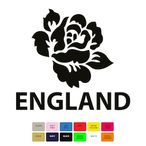 Fer Sur Decal Rose d'Angleterre. Facile à repasser. Décalque HTV. Faites-le vous-même tshirt transfert.