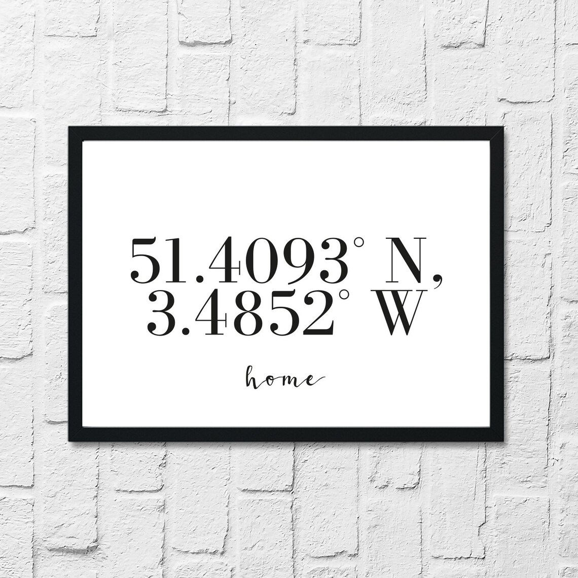 Home Coordinates Home Simple Wall Decor Print Etsy