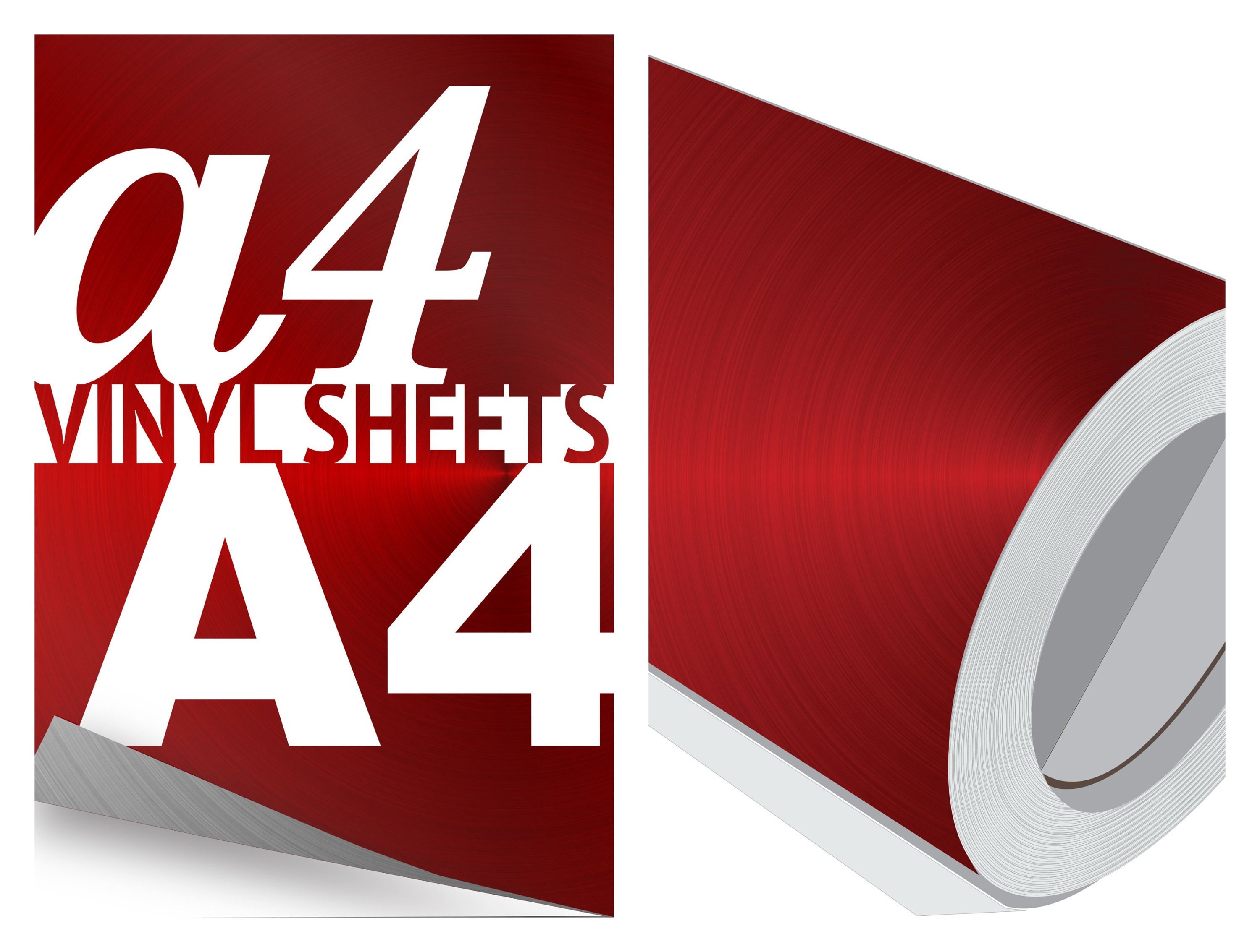 Red Chrome Mirror Vinyl: Self-Adhesive Craft Wrap