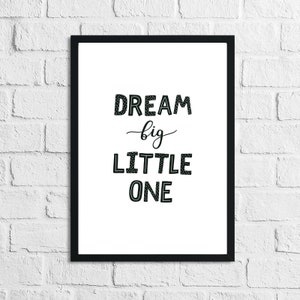 Scandinavian Dream Big Little One Baby Nursery Stampa camera da letto arredamento