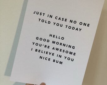 Just In Case No One Told You Inspirational Wall Decor Quote Print