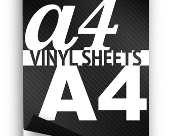 Black Carbon Fiber Vinyl Wrap: Embossed Texture, A4 Sheet