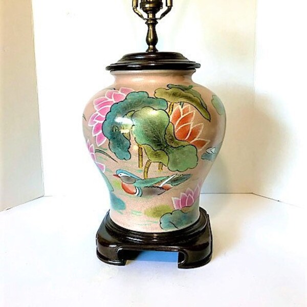 Large Chinoiserie Table Lamp Vintage Table Lamp Chinoiserie Chic Palm Beach Chic Palm Beach Style