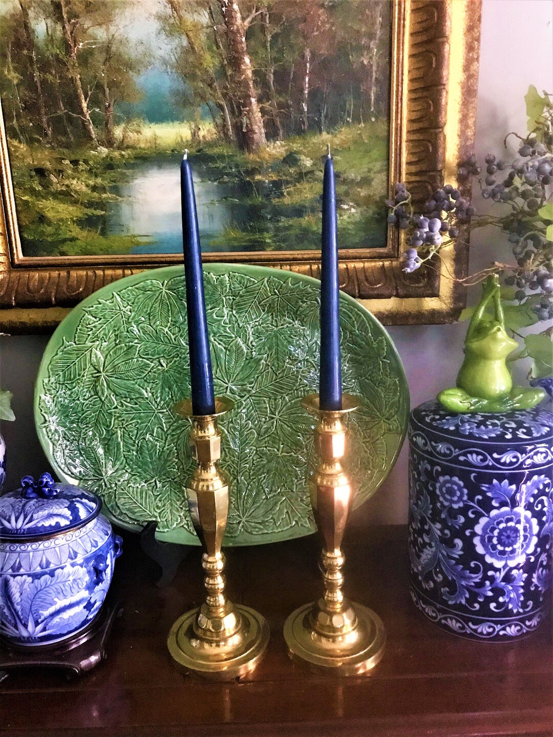 Vintage Brass Candle Holders Brass Candlesticks Tablescape Décor Vintage Wedding Décor Etsy